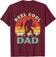 Reel Cool Dad Fishing Fisherman Bigfoot Sasquatch Retro T-Shirt - T-Shirt | Maroon
