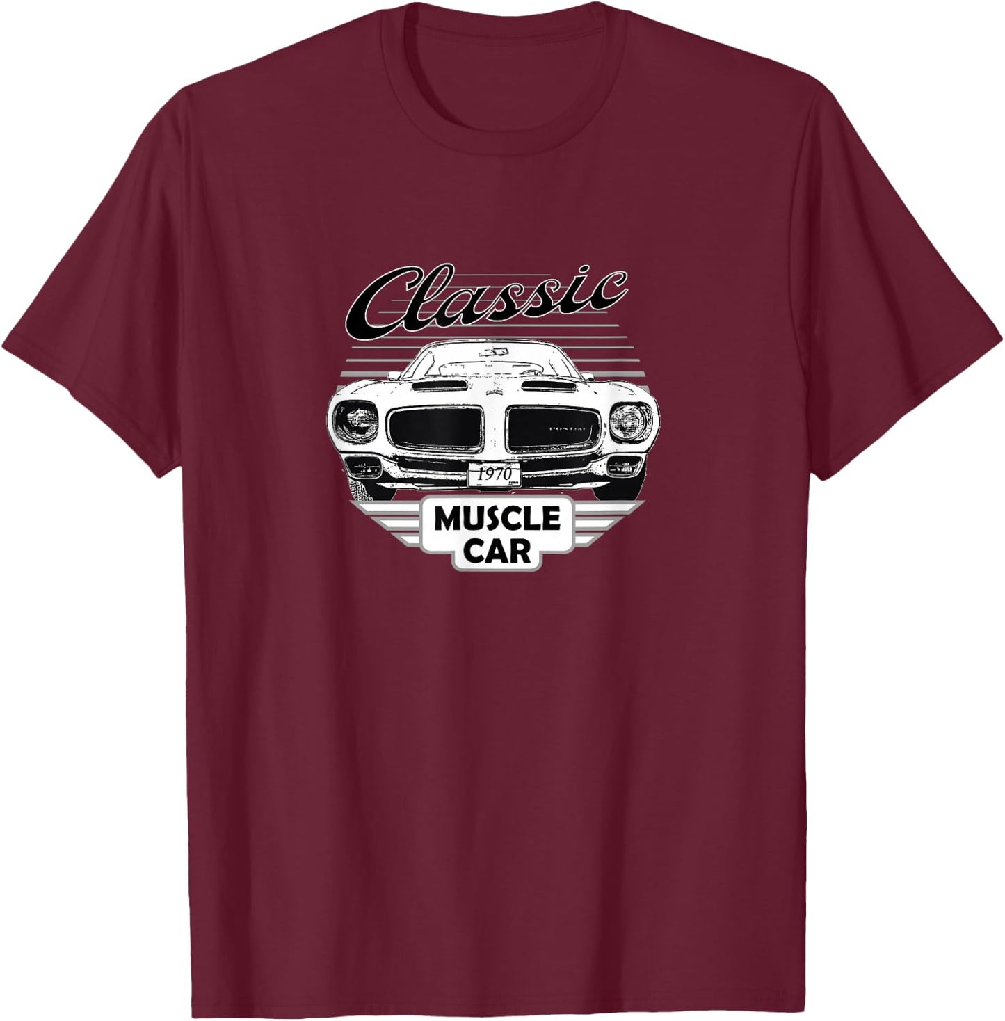 Firebird Classic American Muscle Car 70s T-Shirt - T-Shirt | Maroon