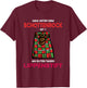 Funny Scottish Costume Men's Kilt Tartan Skirt Men's , black, s T-Shirt - T-Shirt | Maroon
