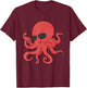Octopus T Shirt Women Boys Girls Kids T-Shirt - T-Shirt | Maroon