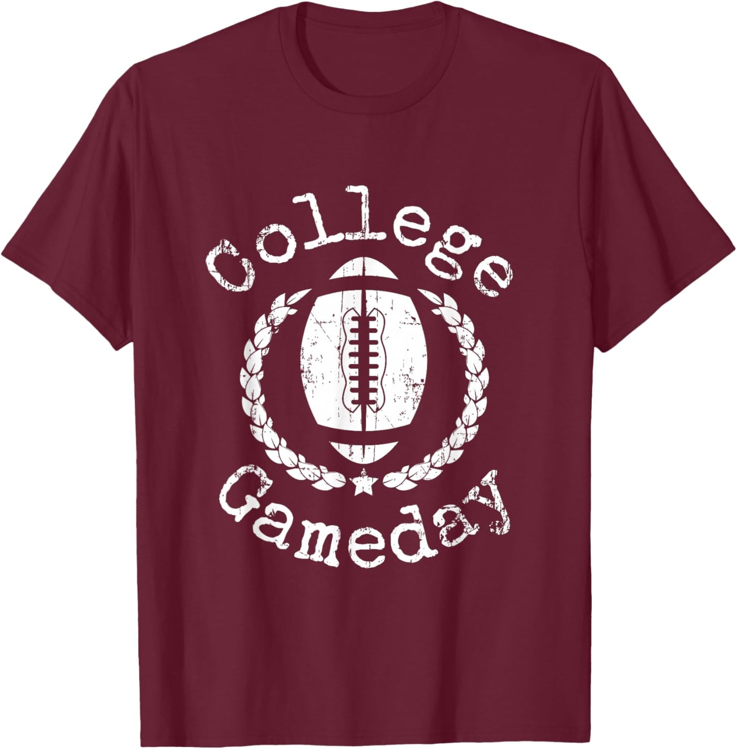 Vintage College Game Day Football Tail Gate T-Shirt - T-Shirt | Maroon