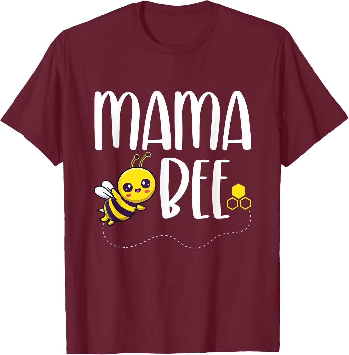 Birthday Bee Family Matching Mama Bee Mom Beekeeper Mother T-Shirt - T-Shirt | Maroon