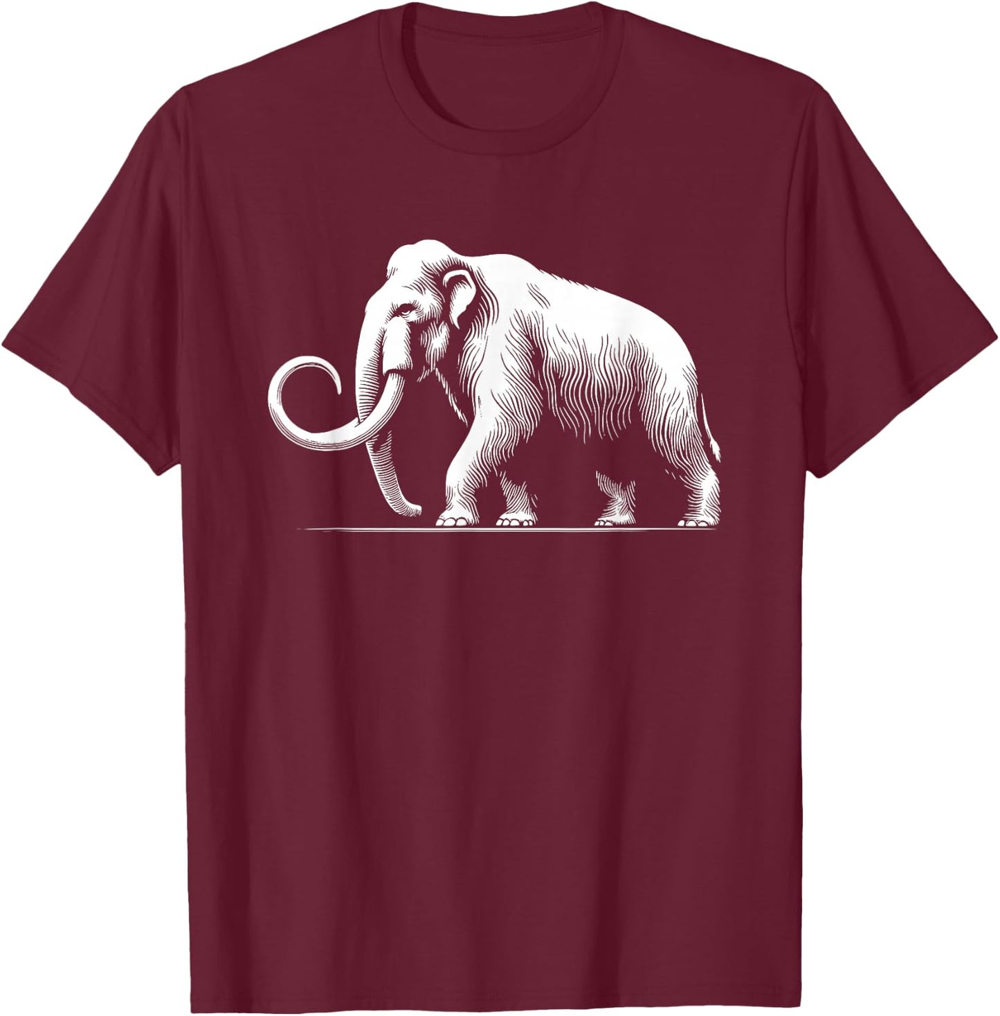 Mammoth Dad Mom Lover - Monochromatic Mammut , black T-Shirt - T-Shirt | Maroon
