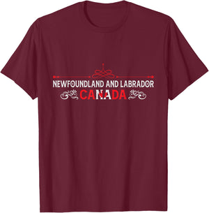Newfoundland and Labrador Canada - Newfoundland Souvenir T-Shirt - T-Shirt | Maroon
