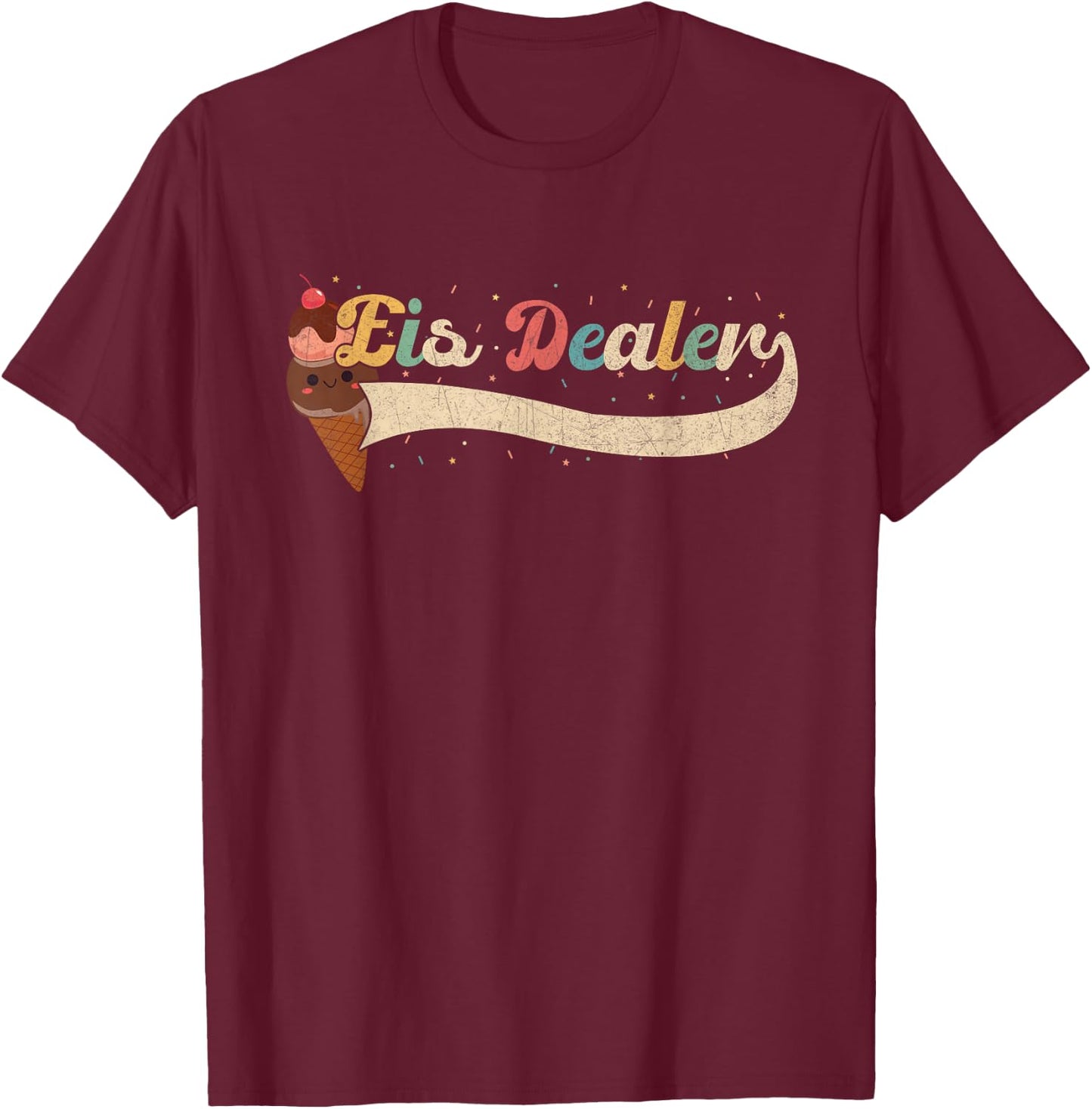 Gelatiere Eismann Lovers Ice Seller , black T-Shirt - T-Shirt | Maroon
