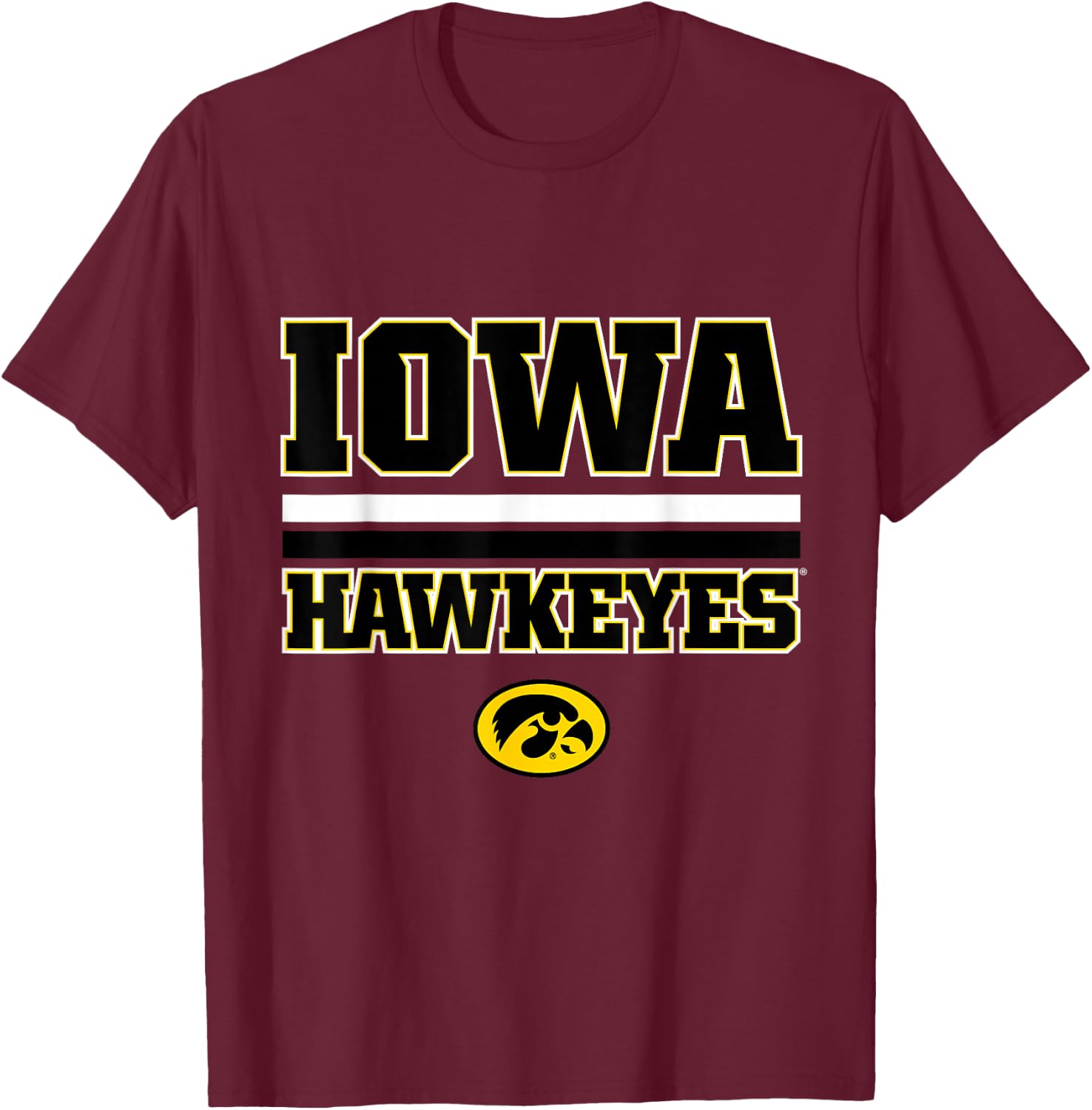 Iowa Hawkeyes |NCAA Official University Merch | VNPIOW301 T-Shirt - T-Shirt | Maroon