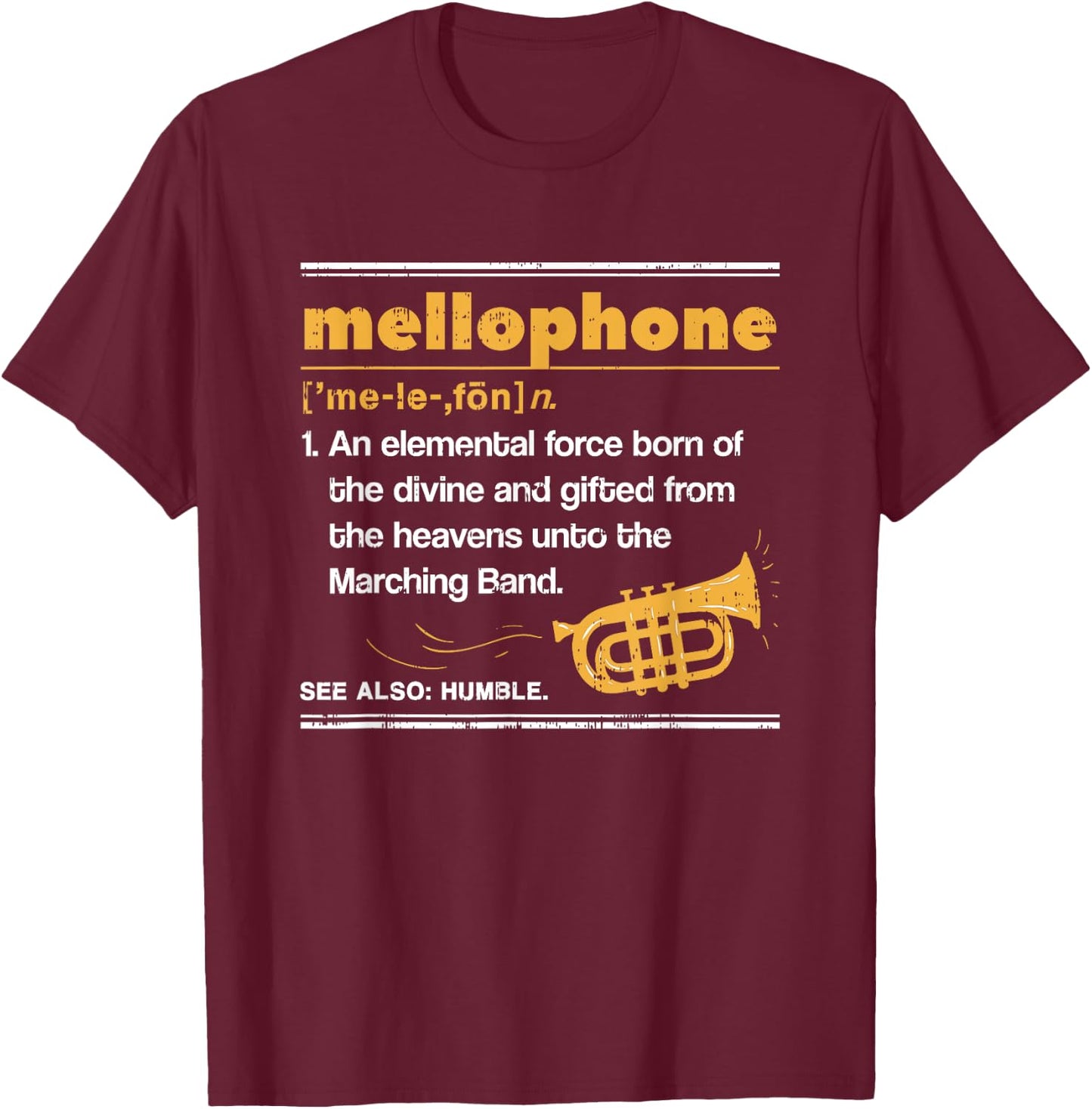 Mellophone I Definition Shirt French Horn T-Shirt - T-Shirt | Maroon