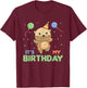 Birthday Otter For Kids It's My Birthday T-Shirt - T-Shirt | Maroon