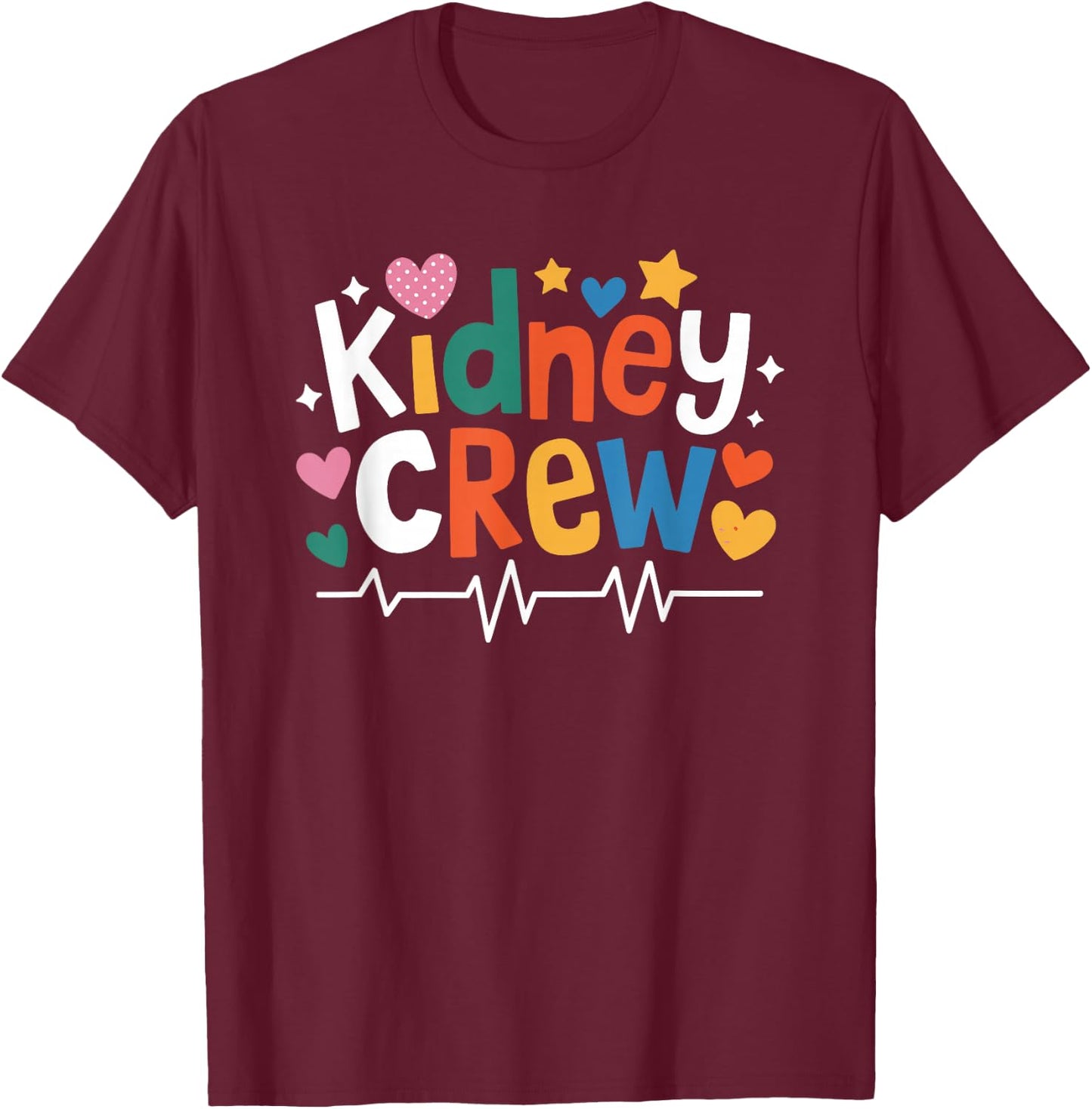 Dialysis Tech Kidney Crew, Dialysis Technician Kidney Nurse T-Shirt - T-Shirt | Maroon