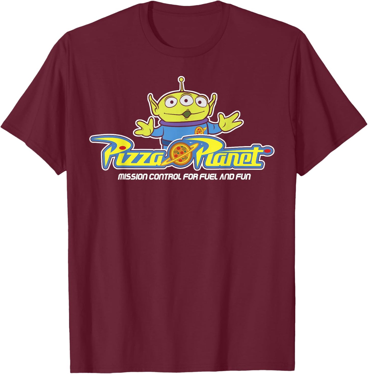 Disney Pixar Toy Story Alien Pizza Planet Classic T-Shirt - T-Shirt | Maroon