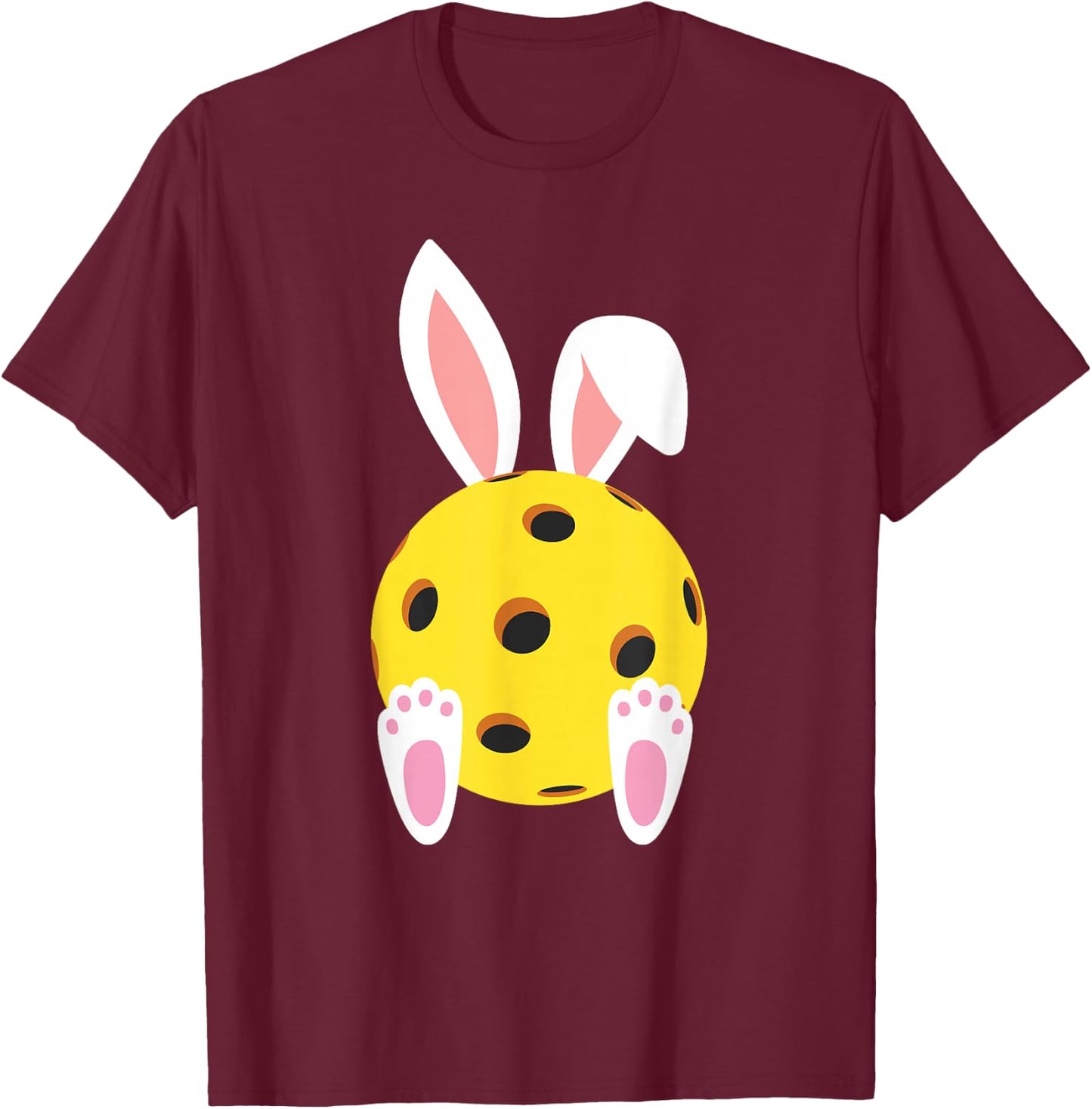 Easter Bunny Pickleball Funny Easter Rabbit T-Shirt - T-Shirt | Maroon