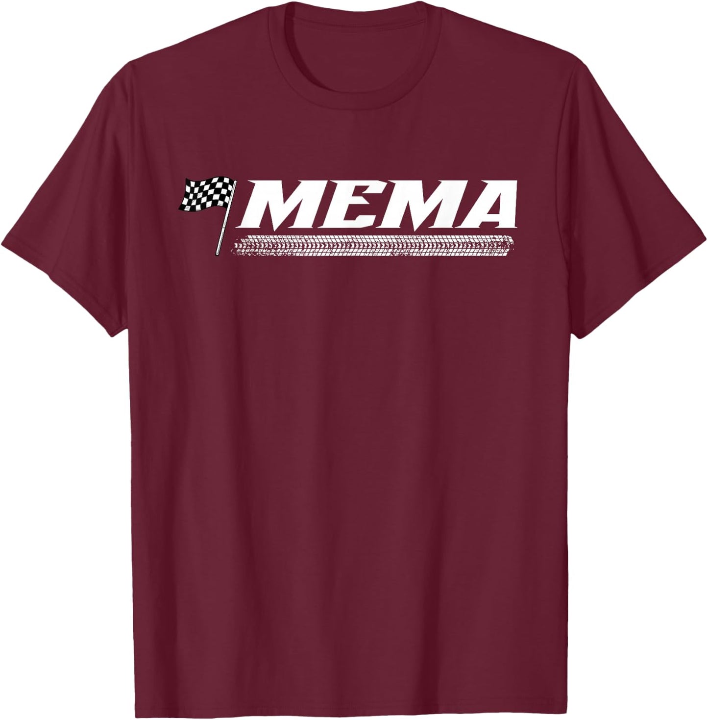 Racing Birthday Party Matching Family Pit Crew Mema T-Shirt - T-Shirt | Maroon