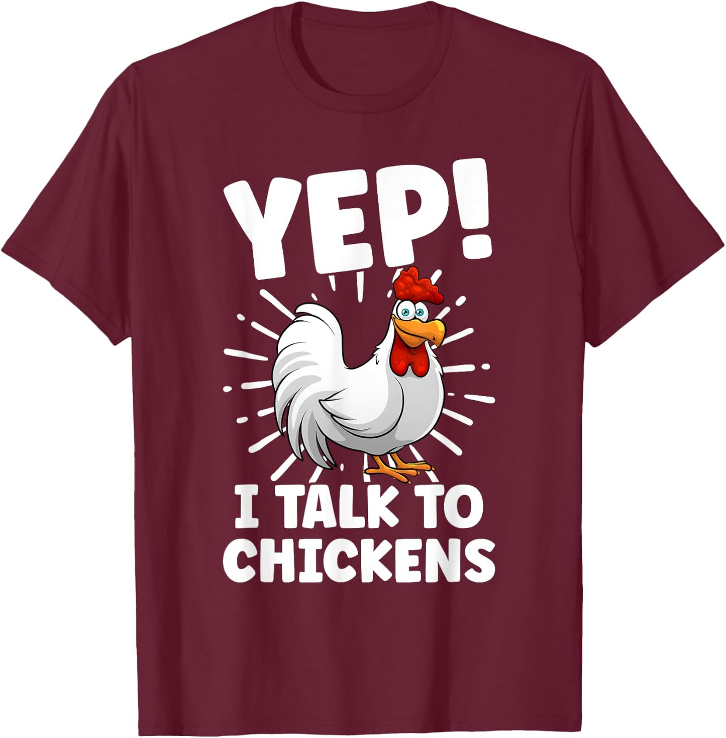 Funny Chicken Art Women Rooster Flock Chicken Farmer T-Shirt - T-Shirt | Maroon
