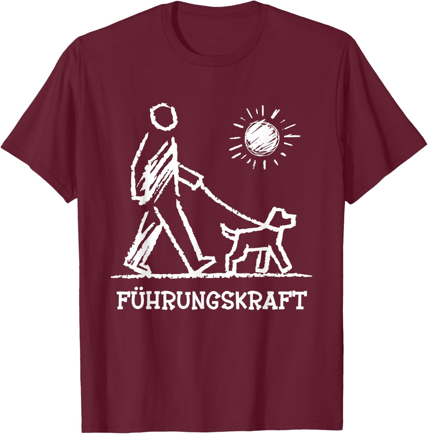 Leadership Funny Dog Sayings with Print Men's Dog , black T-Shirt - T-Shirt | Maroon