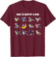 Funny Bird Watcher How To Identify a Bird Unique Birder Gift T-Shirt - T-Shirt | Maroon