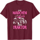 Echte Mädchen Fahren Traktor Spruch Trecker Landwirtin T-Shirt - T-Shirt | Maroon