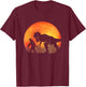Bigfoot Dinosaur - Bigfoot and TRex T-Shirt - T-Shirt | Maroon