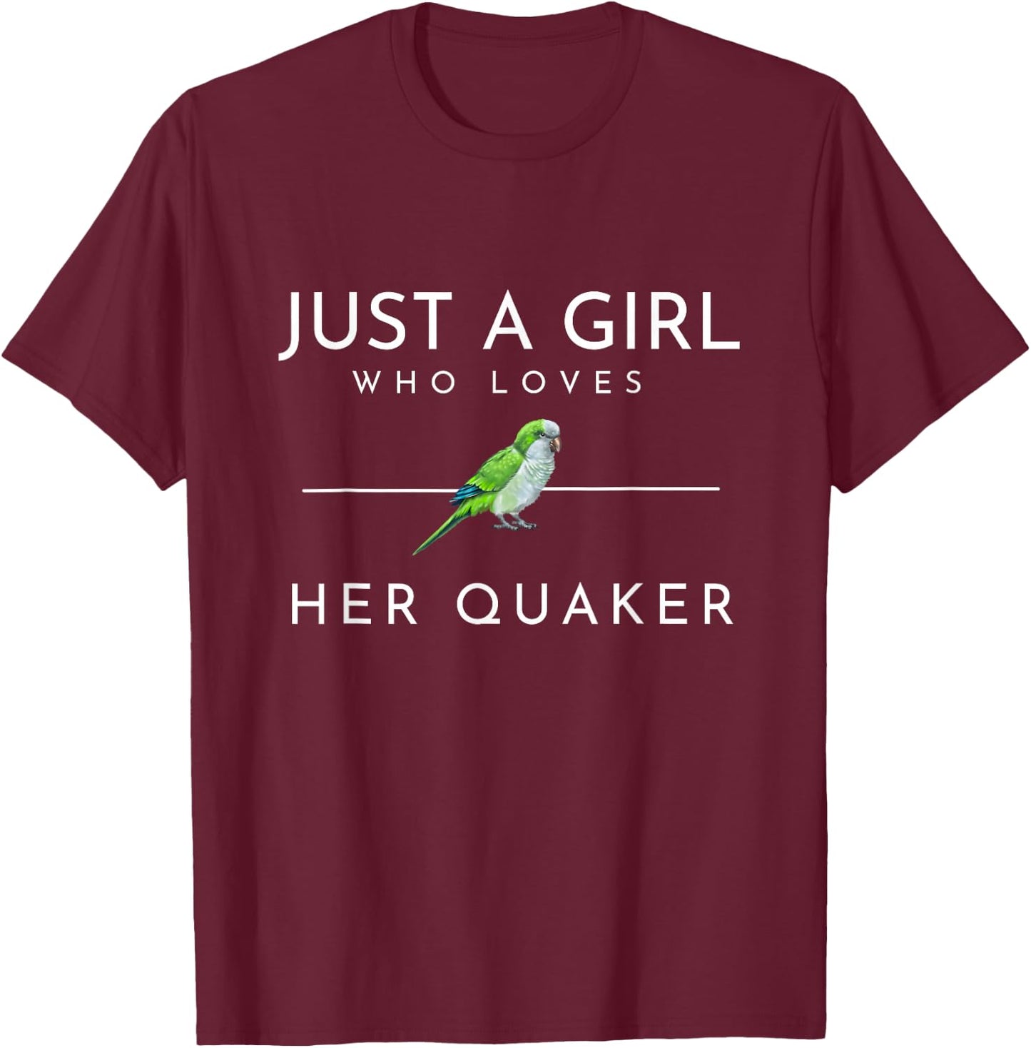 Blue Quaker Parrot Mom T-Shirt - T-Shirt | Maroon