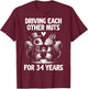 Driving Each Other Nuts For 34 Years Married Squirrel T-Shirt - T-Shirt | Maroon