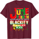 Juneteenth Blackity Heartbeat Black History African America T-Shirt - T-Shirt | Maroon