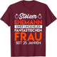 Ehemann Silberhochzeit 25. Hochzeitstag T-Shirt - T-Shirt | Maroon