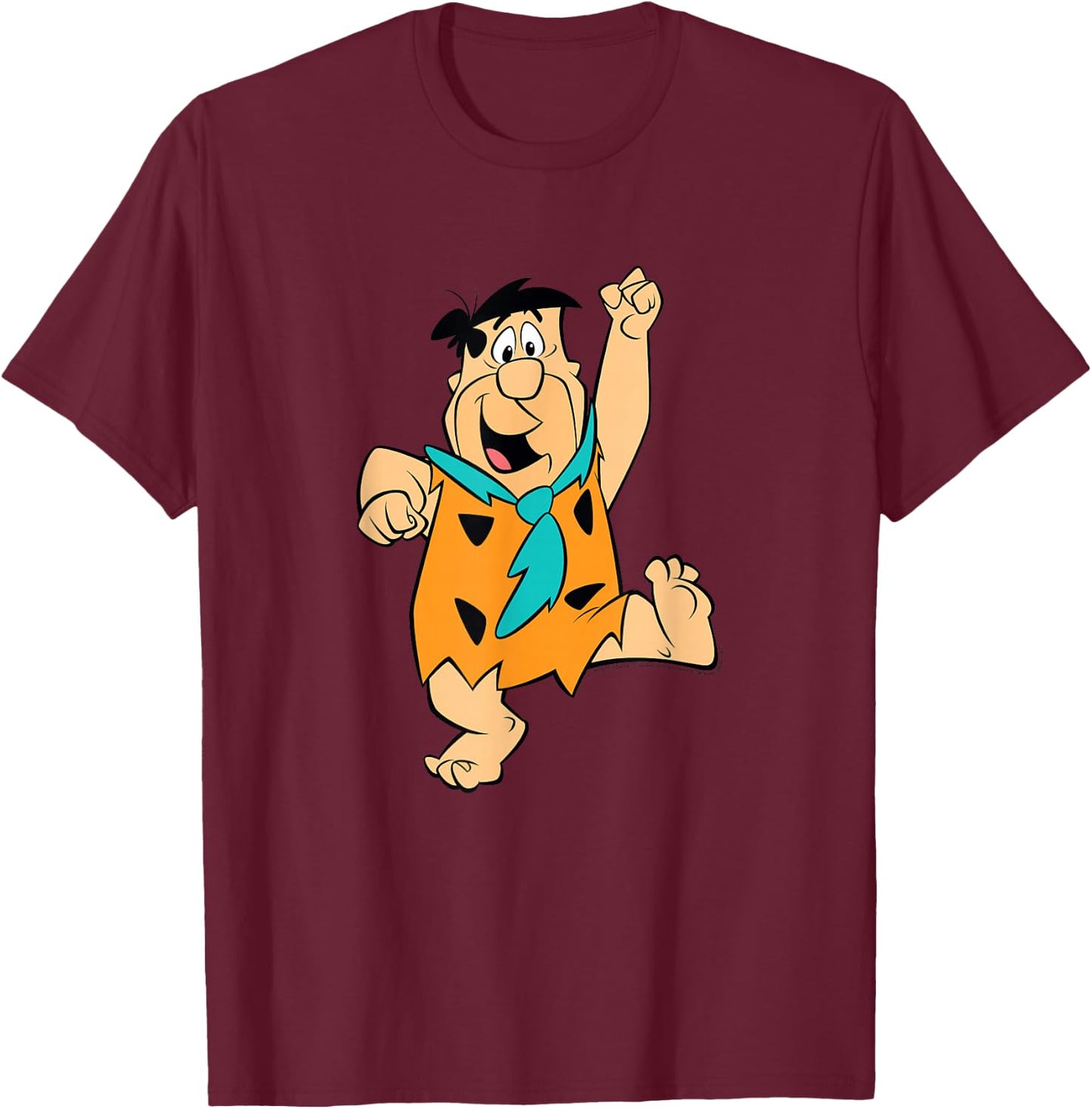 The Flintstones Big Solo Shot Fred Flintstone T-Shirt - T-Shirt | Maroon