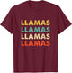 Llamas Name T-Shirt - T-Shirt | Maroon