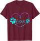 Purple and Teal Dogs with Two Paws , Black, S T-Shirt - T-Shirt | Maroon