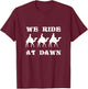 We Ride At Dawn Three Wise Men Camel Ride Faith Christmas T-Shirt - T-Shirt | Maroon