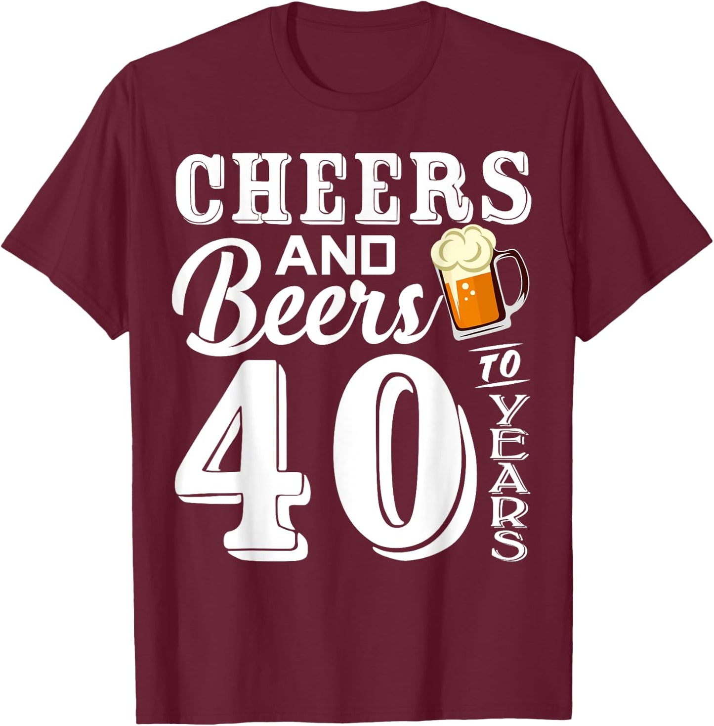 40th Birthday 1984 40th Anniversary Beer Lover T-Shirt - T-Shirt | Maroon