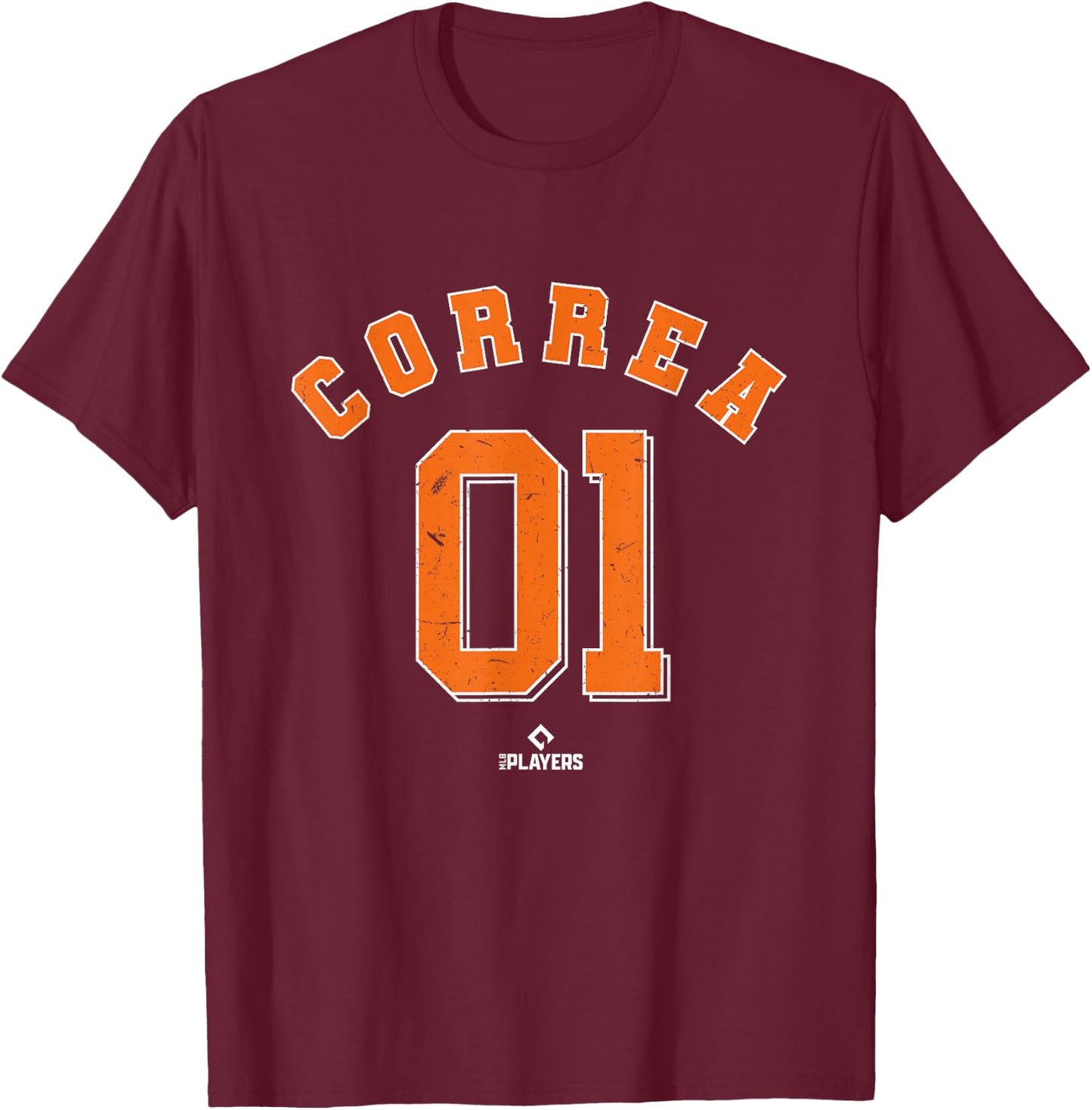 Carlos Correa 01 Houston Texas Baseball MLB Players T-Shirt - T-Shirt | Maroon