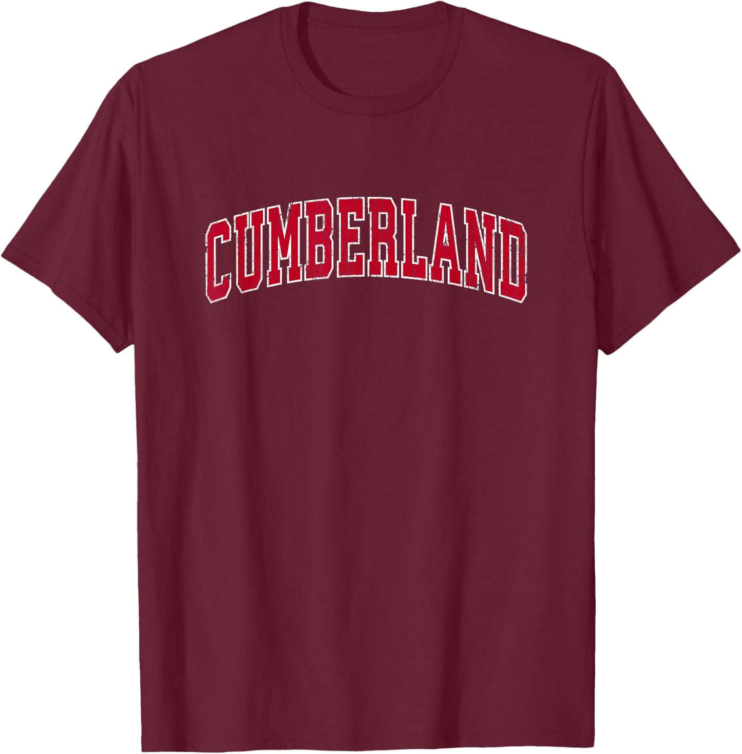 Cumberland Maryland MD Vintage Sports Design Red Design T-Shirt - T-Shirt | Maroon