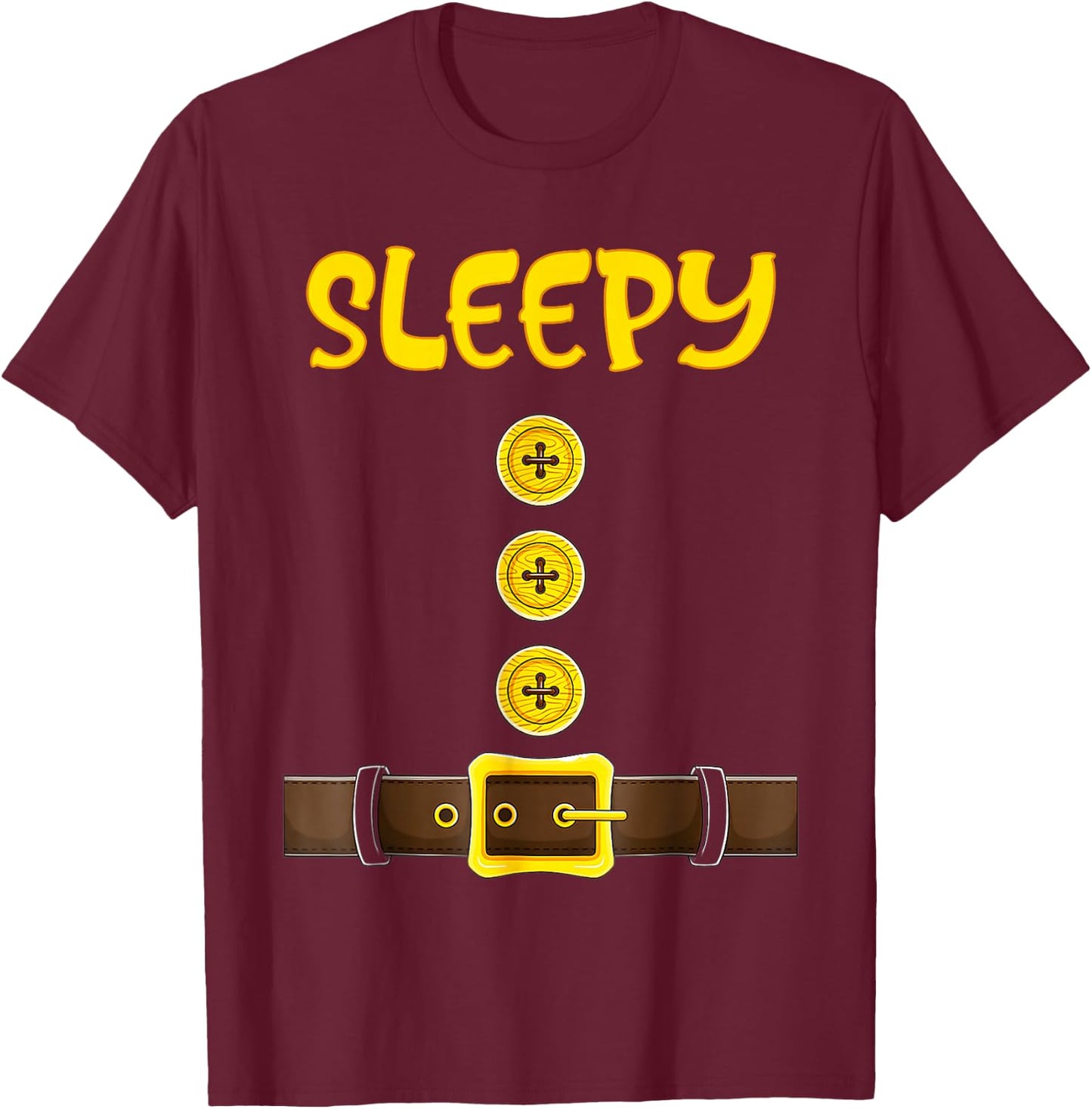 Dwarf Easy Halloween Dwarf Costume Color Matching T-Shirt - T-Shirt | Maroon