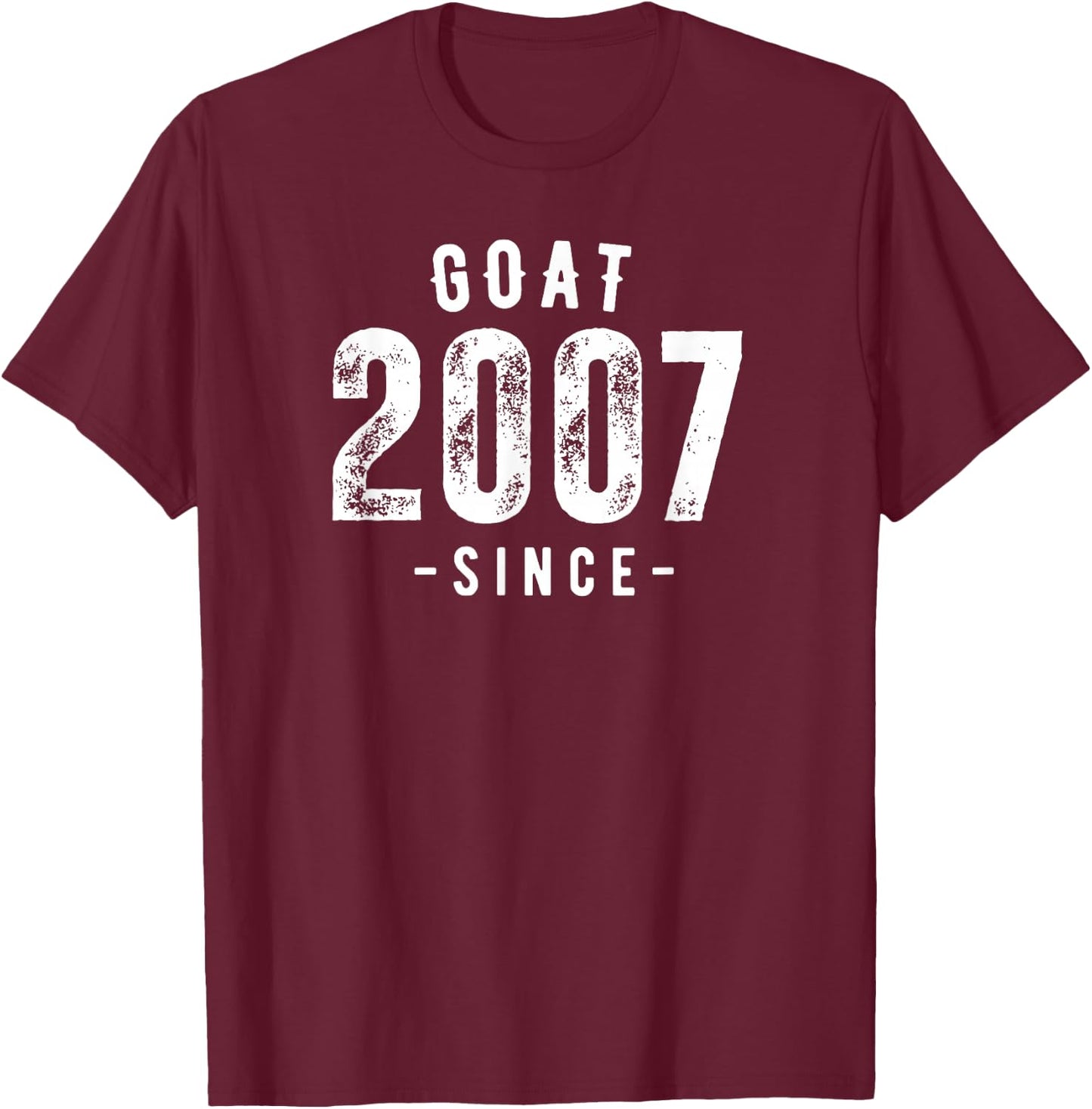 Goat Since 2007, Born In 2007 Vintage Retro Classic Birthday T-Shirt - T-Shirt | Maroon