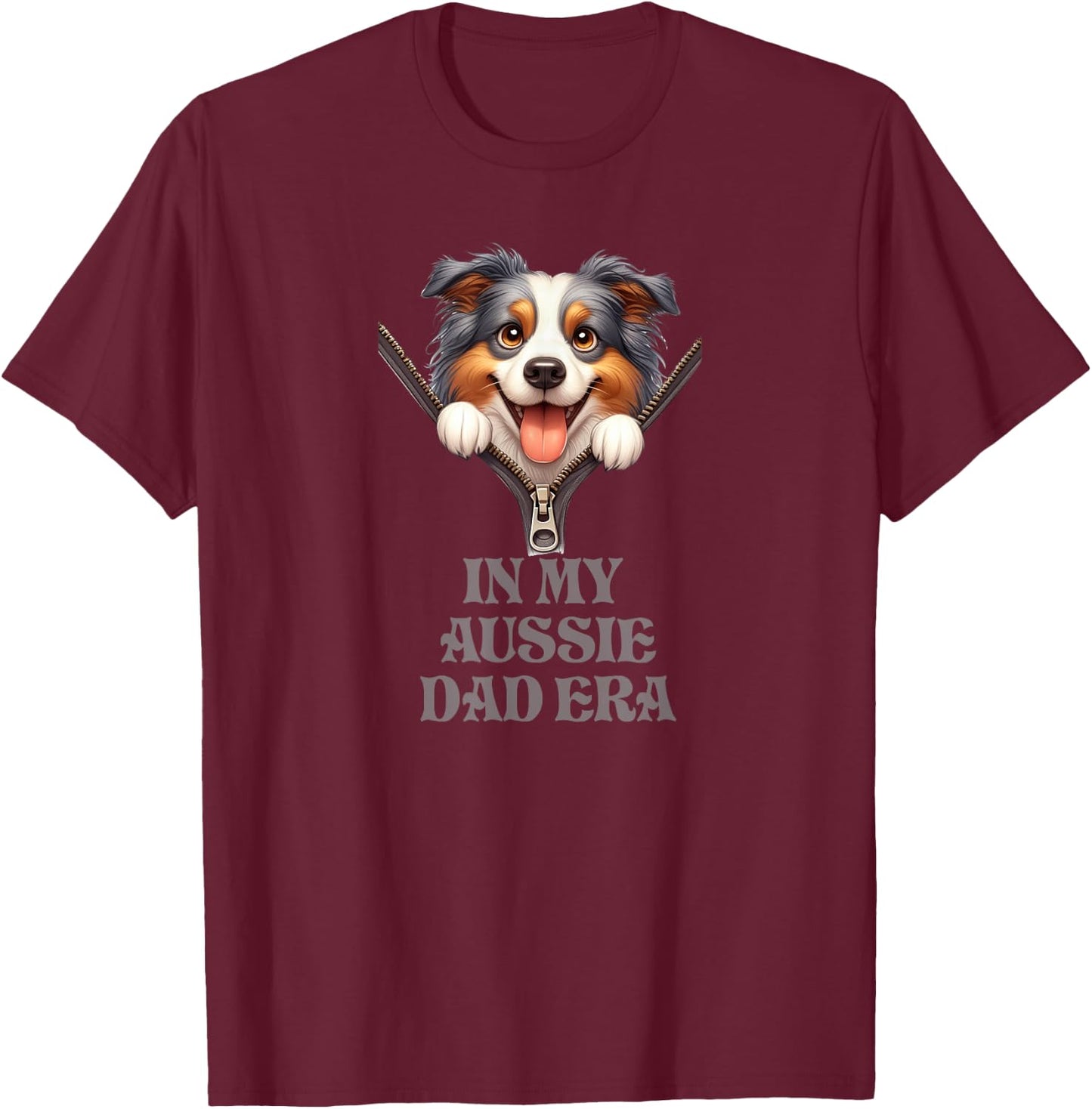 In My Aussie Dad Era T-Shirt - T-Shirt | Maroon