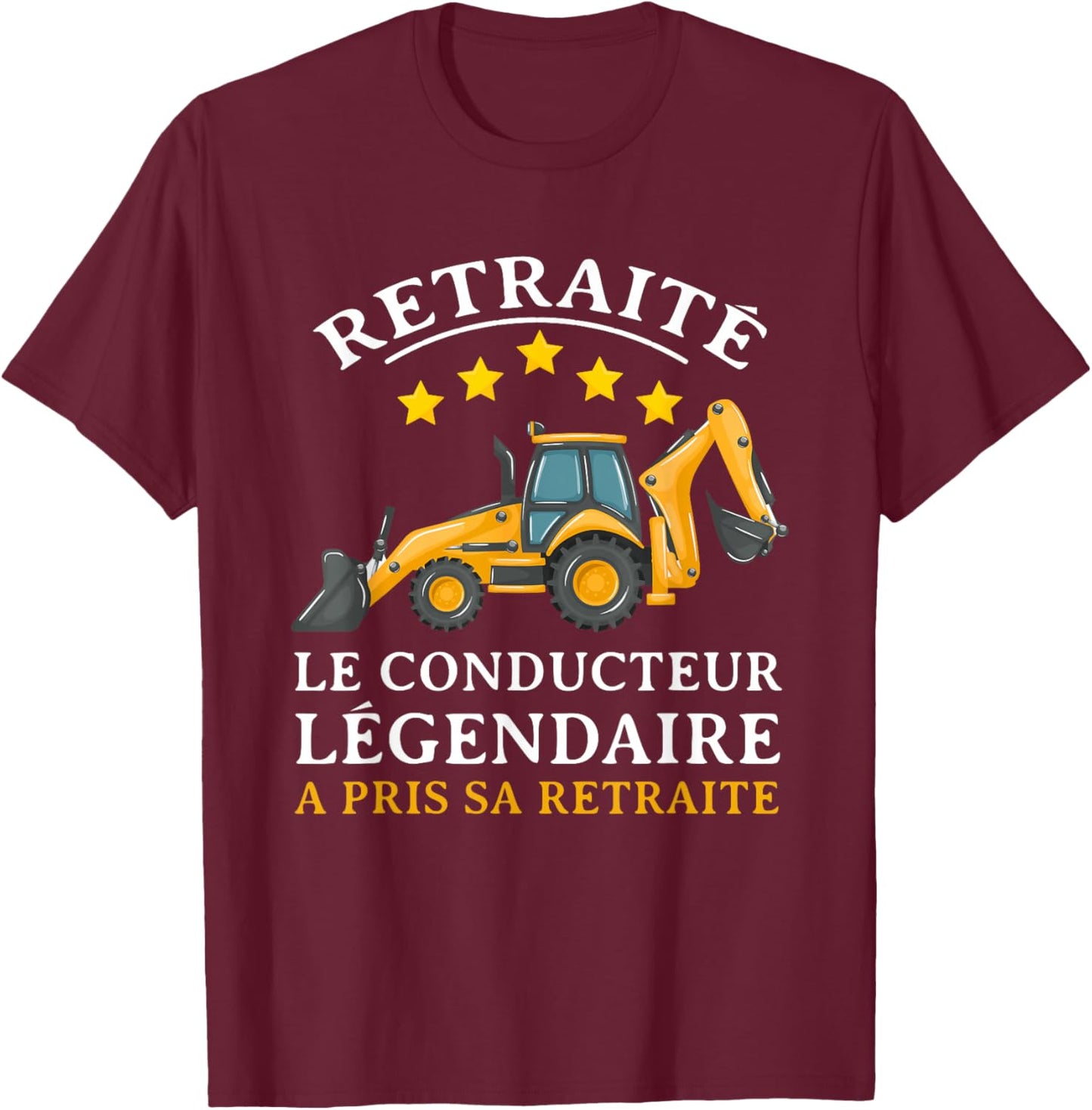 Tractor Driver Removal Gift, Construction Humor , Black, S T-Shirt - T-Shirt | Maroon