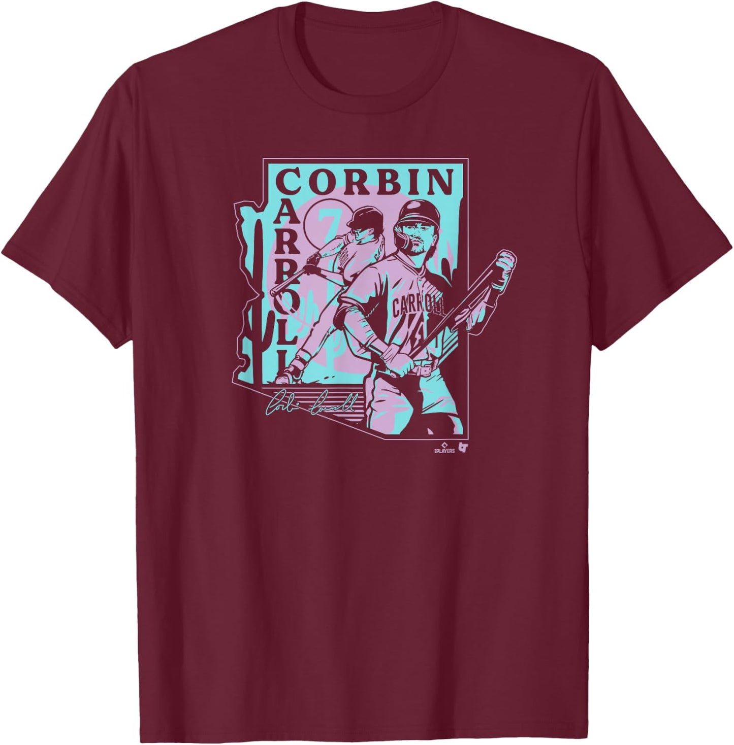 Corbin Carroll - Arizona Baseball T-Shirt - T-Shirt | Maroon