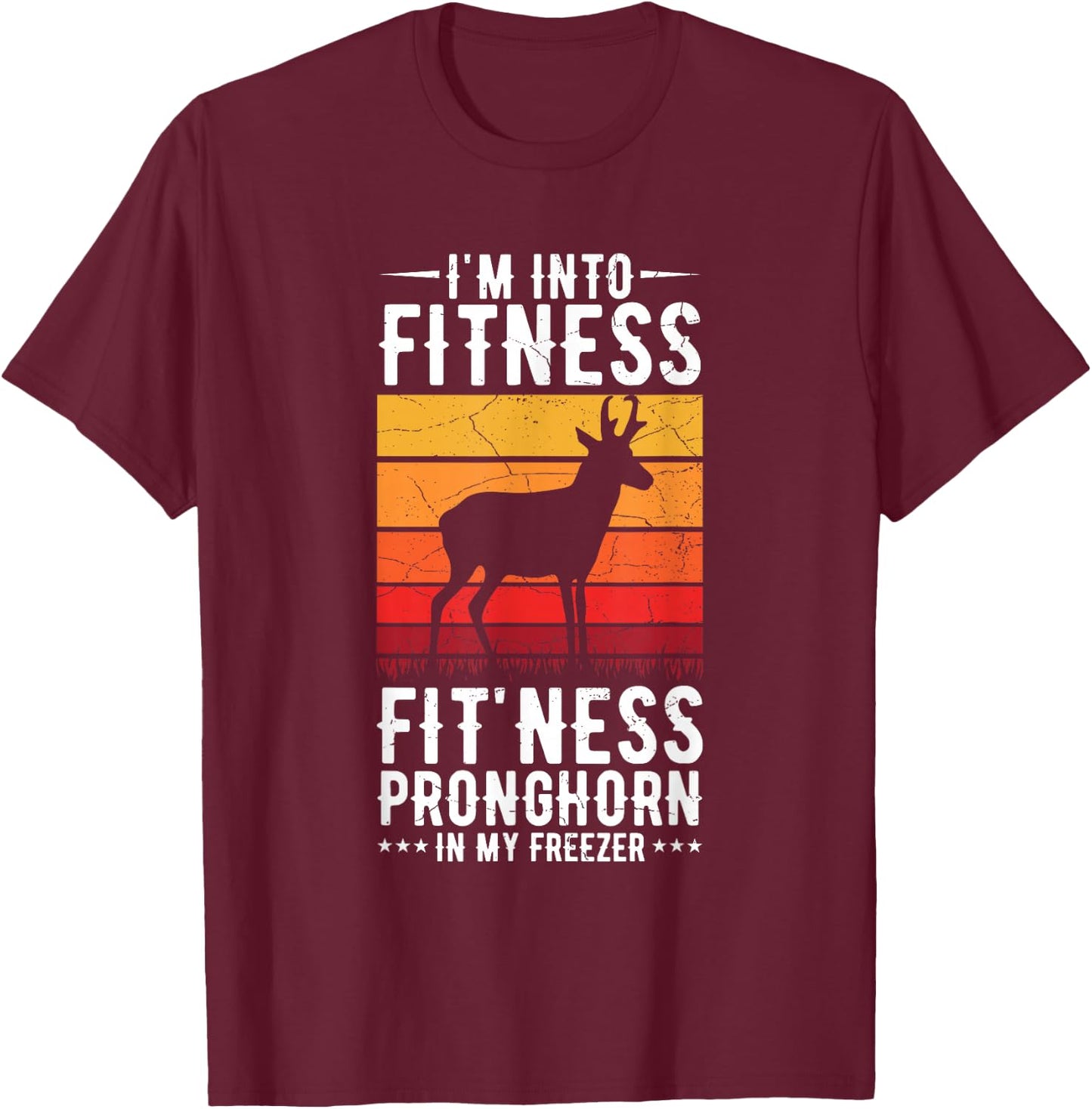 Hunting Pronghorn Antelope Design for a Pronghorn hunter T-Shirt - T-Shirt | Maroon