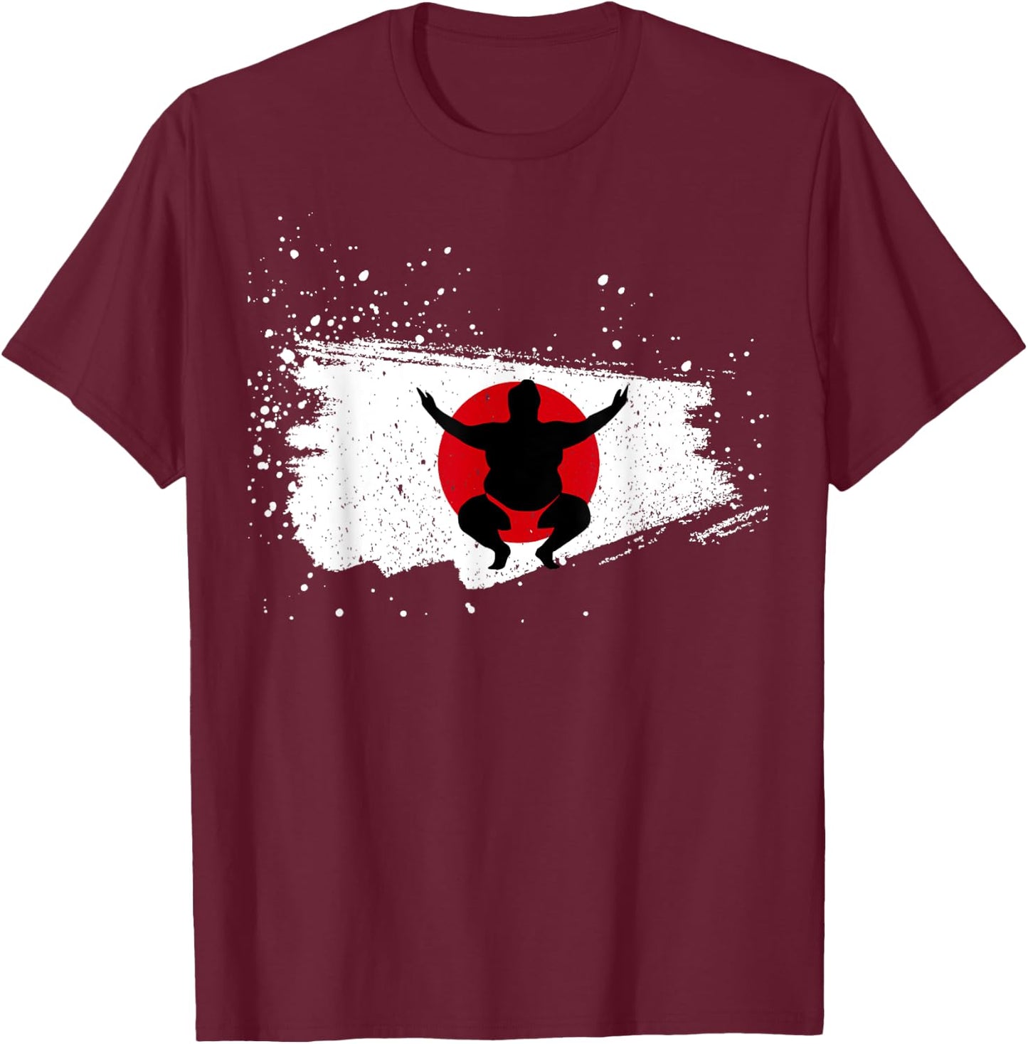 Sumo Sporty for Japanese Sport Lovers T-Shirt - T-Shirt | Maroon