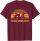 Father Mows Best Lawn Care Dad Mowing Gardener Father's Day T-Shirt - T-Shirt | Maroon