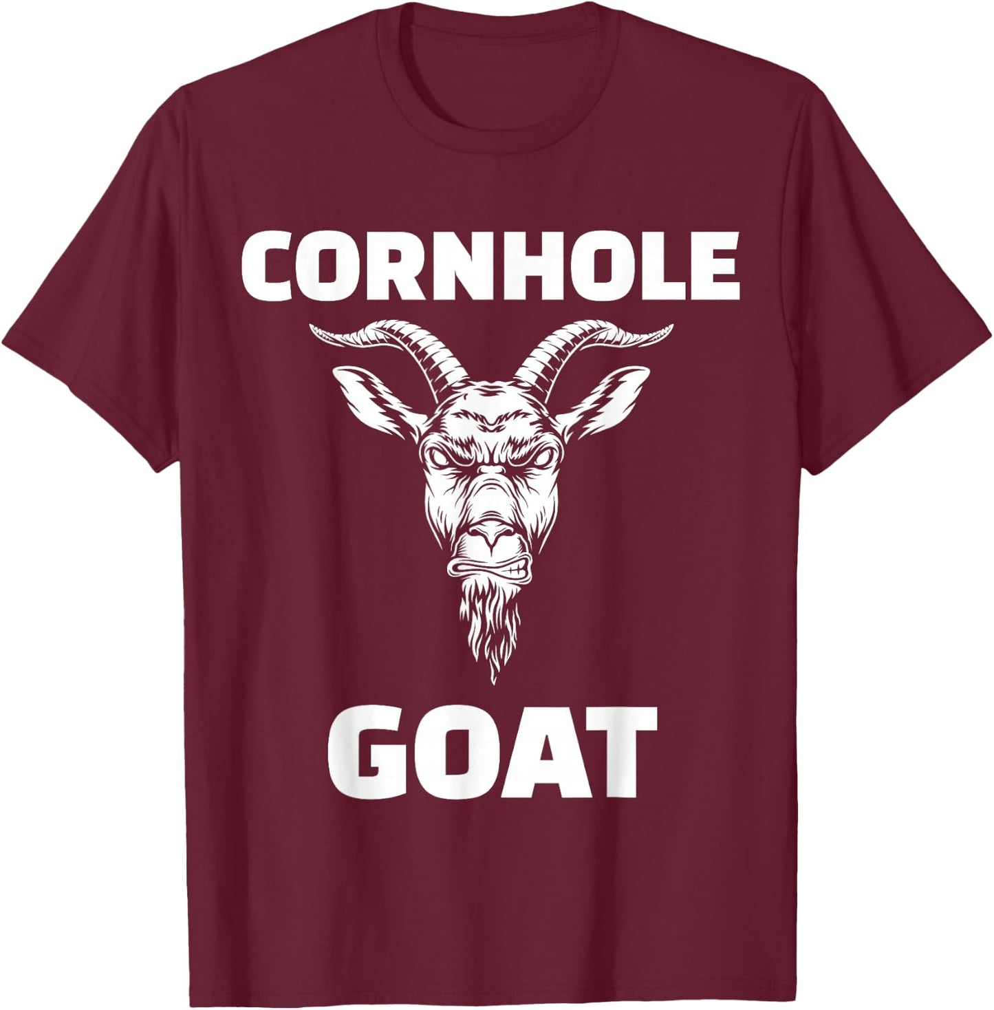 Cornhole Goat T-Shirt - T-Shirt | Maroon