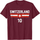 Switzerland Schweiz Suisse Swiss Schweizer Jersey T-Shirt - T-Shirt | Maroon