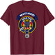 MacLeod Clan Badge Scottish Tartan T-Shirt - T-Shirt | Maroon
