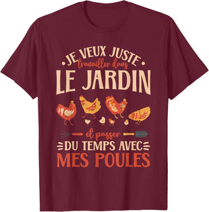 Hen Poultry Gifts Of Hens , Black, S T-Shirt - T-Shirt | Maroon