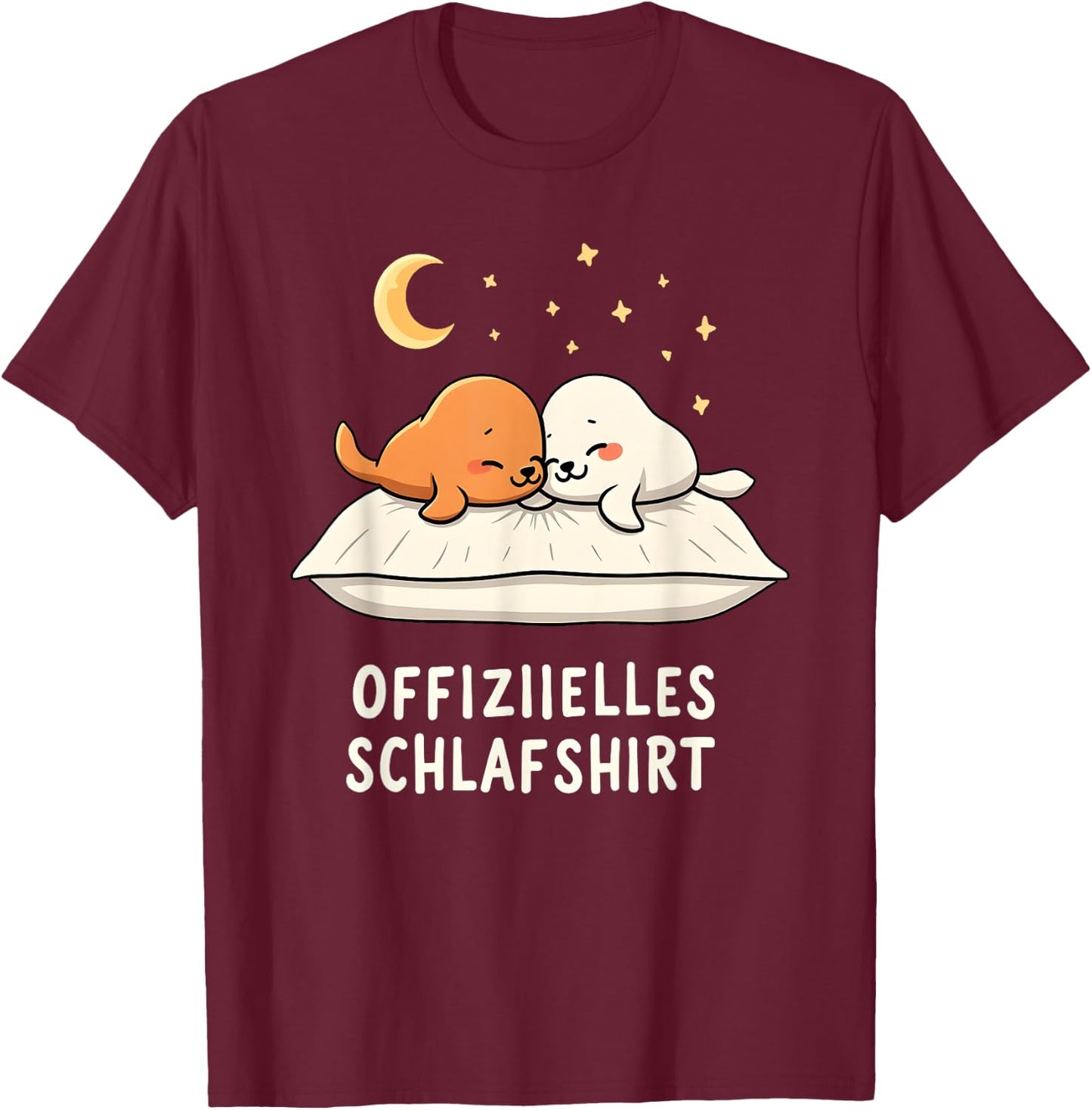 Official Sleep Shirt Seal , black T-Shirt - T-Shirt | Maroon