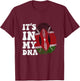 Funny It's In My DNA Fingerprint Flag Of Kenya T-Shirt - T-Shirt | Maroon