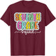 7th Seventh Grade Squad Back to School Dalmatian Dots T-Shirt - T-Shirt | Maroon