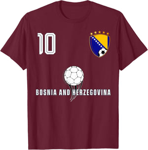 Bosnia and Herzegovina Flag Bosnian Pride Lovers T-Shirt - T-Shirt | Maroon