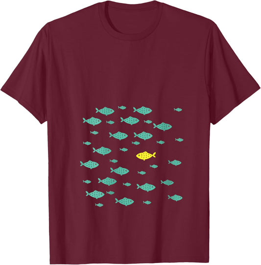 Women's Swimming Against The Current Motivational Inspiration Gift V-Neck T-Shirt - T-Shirt | Maroon