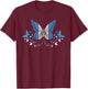 Guatemala Guatemalan Guatemala Flag Butterflies T-Shirt - T-Shirt | Maroon